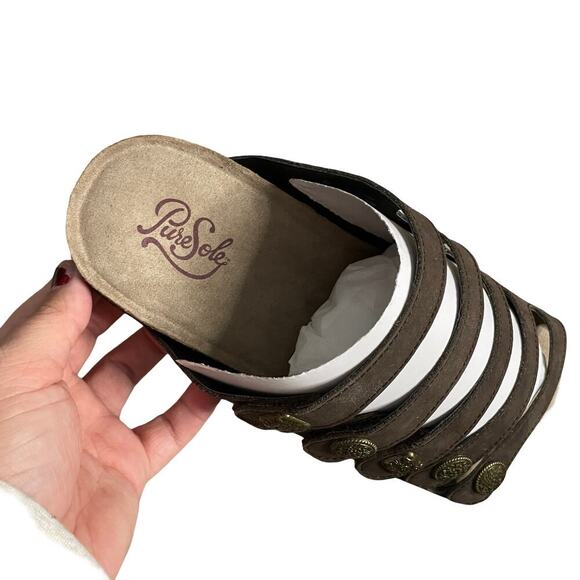 Pure Sole Mesa Dark Brown Sandal NWT 9W - Picture 5 of 8